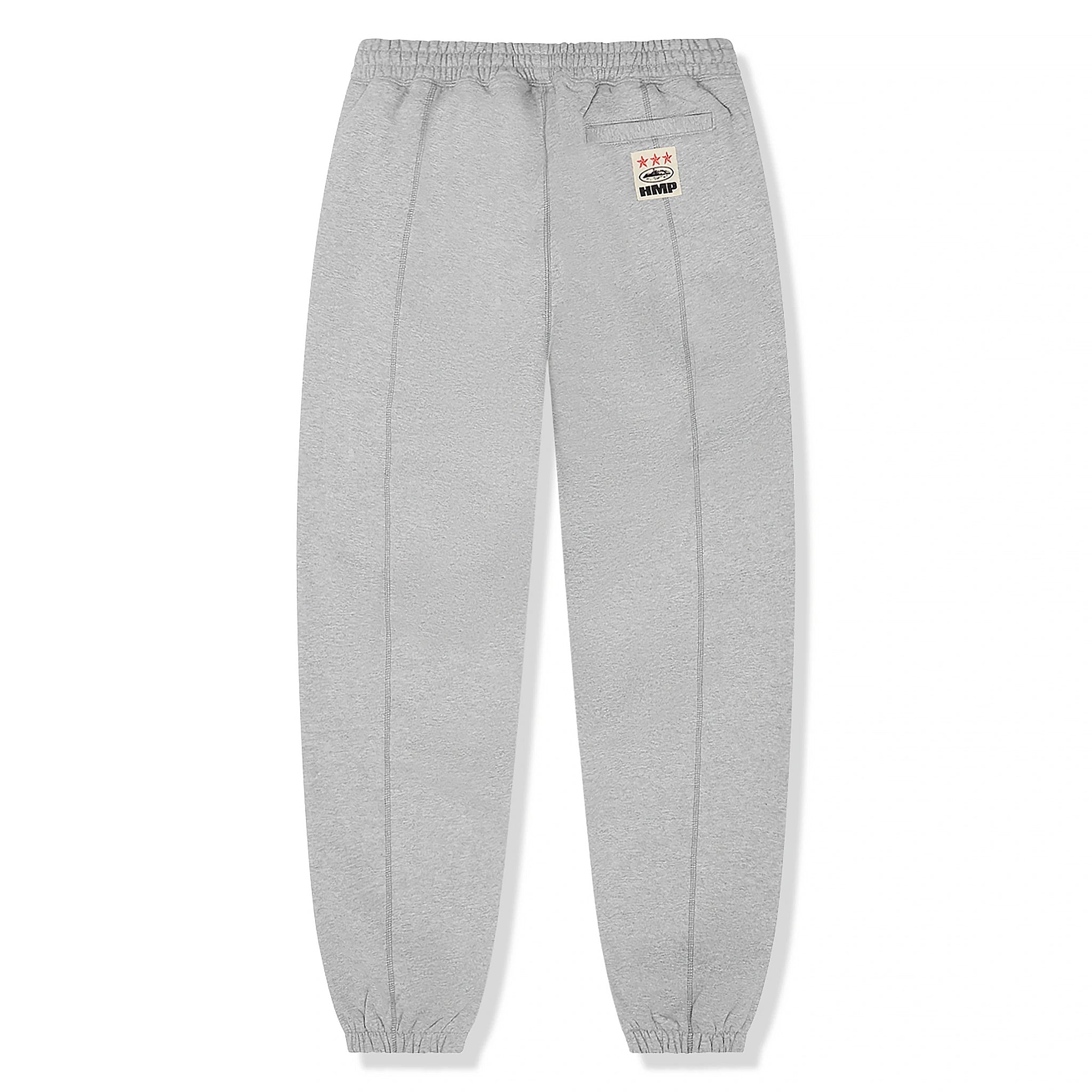 Back view of Corteiz HMP V2 Grey Sweatpants